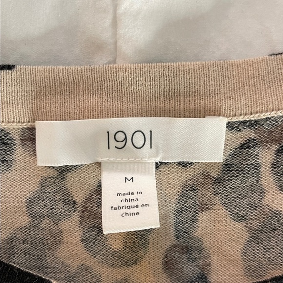1901 Tan and Black Animal Print Sweater - Picture 2 of 3
